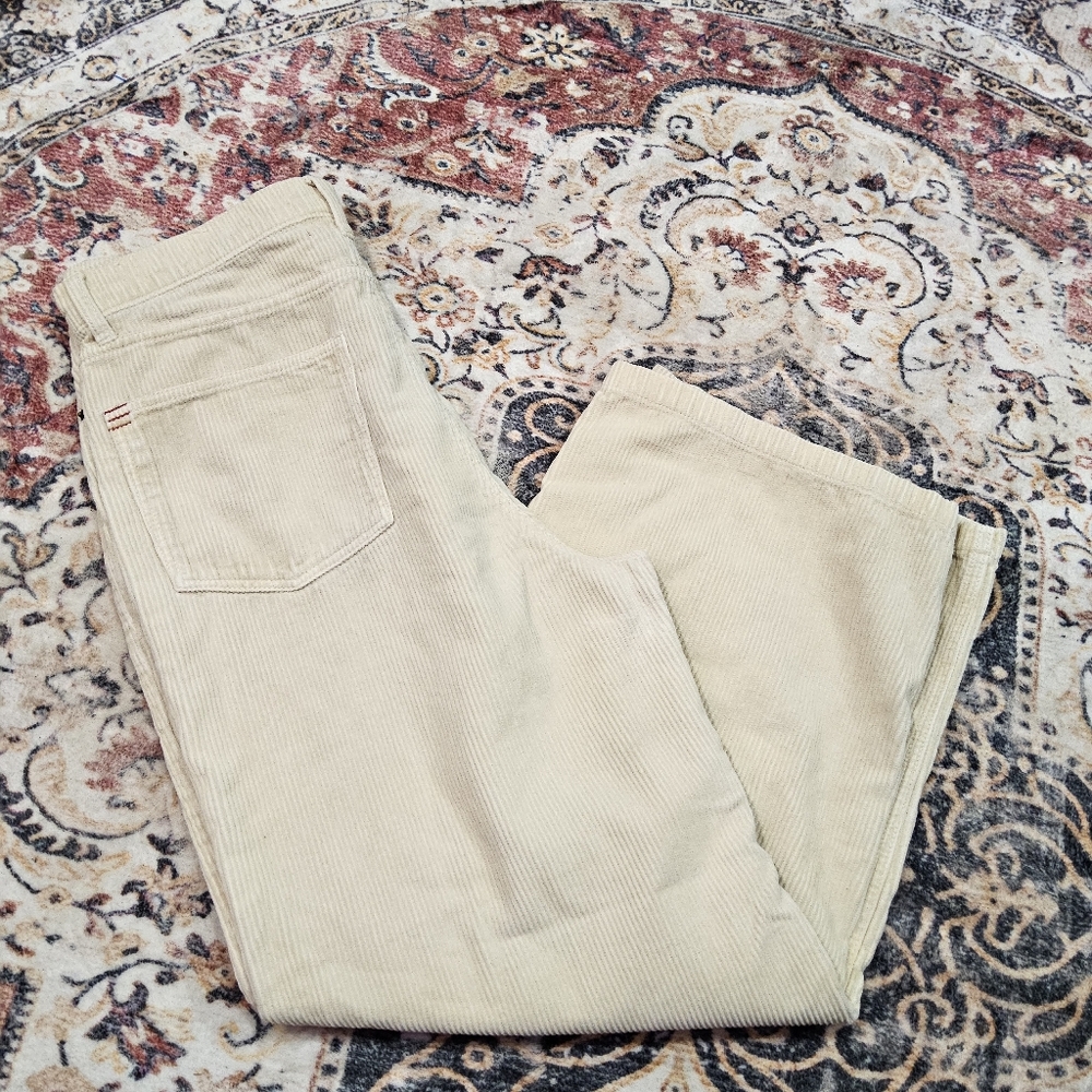 BDG Cream Corduroy Wide Leg Baggy Y2k Grunge Skater Pants